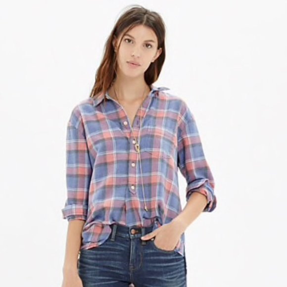 Madewell Rivet & Thread Harvey Plaid Flannel XS - Picture 4 of 4